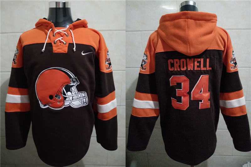 Nike Browns 34 Isaiah Crowell Brown All Stitched Hooded Sweatshirt,We sell and wholesale Nike Browns 34 Isaiah Crowell Brown All Stitched Hooded Sweatshirt on line form chian!